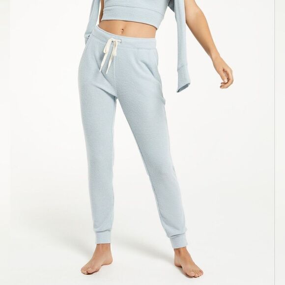 Z Supply Homey Ribbed Jogger In Sky Blue Size Large NWT - Picture 1 of 7